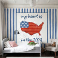 USA Cuties Stripes II Mural Wallpaper - room preview 06