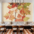 Fall Leaves II Muted Mural Wallpaper - room preview 06