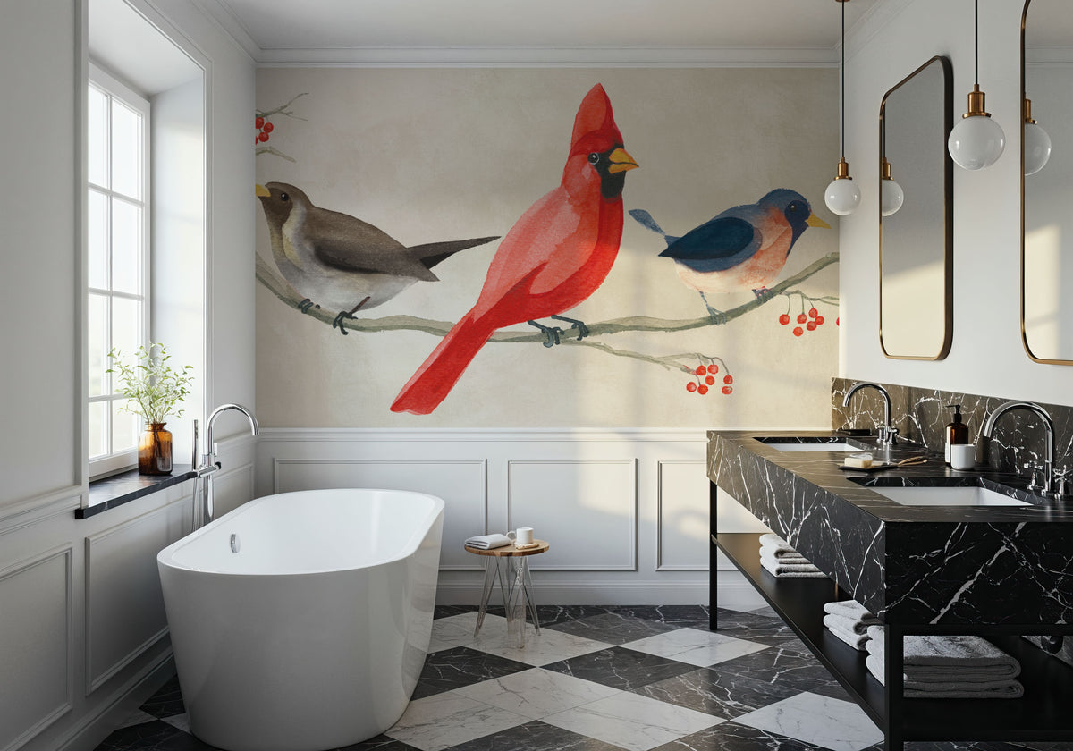 Festive Friends Mural Wallpaper - room preview 06