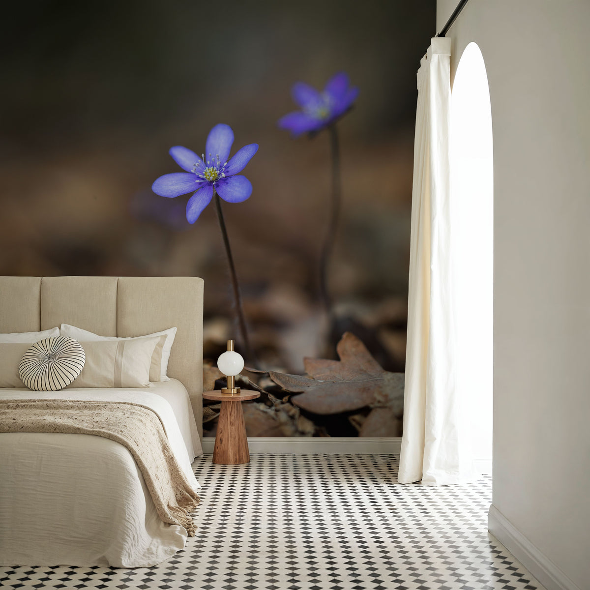 Hepatica Blooming Mural Wallpaper - room preview 06
