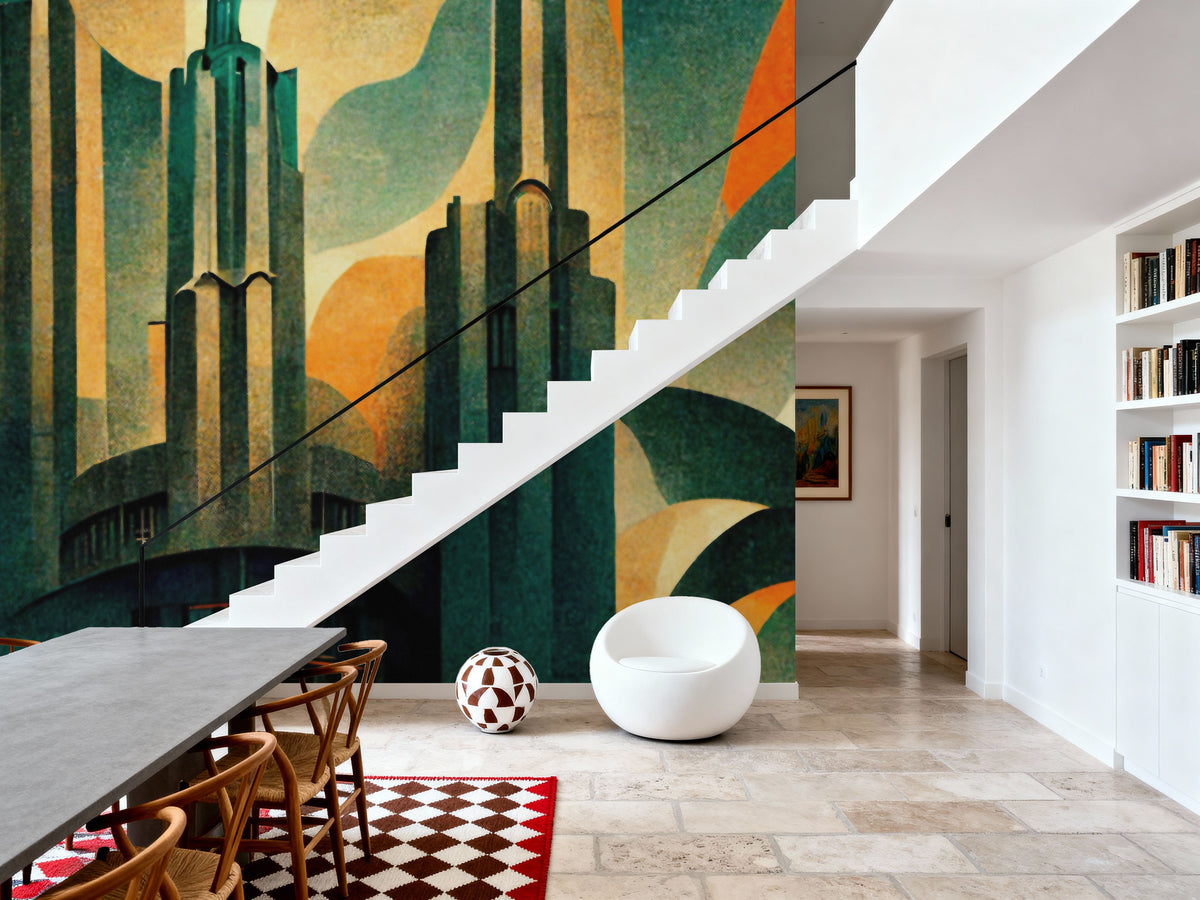 Metropolis Mural Wallpaper - room preview 06