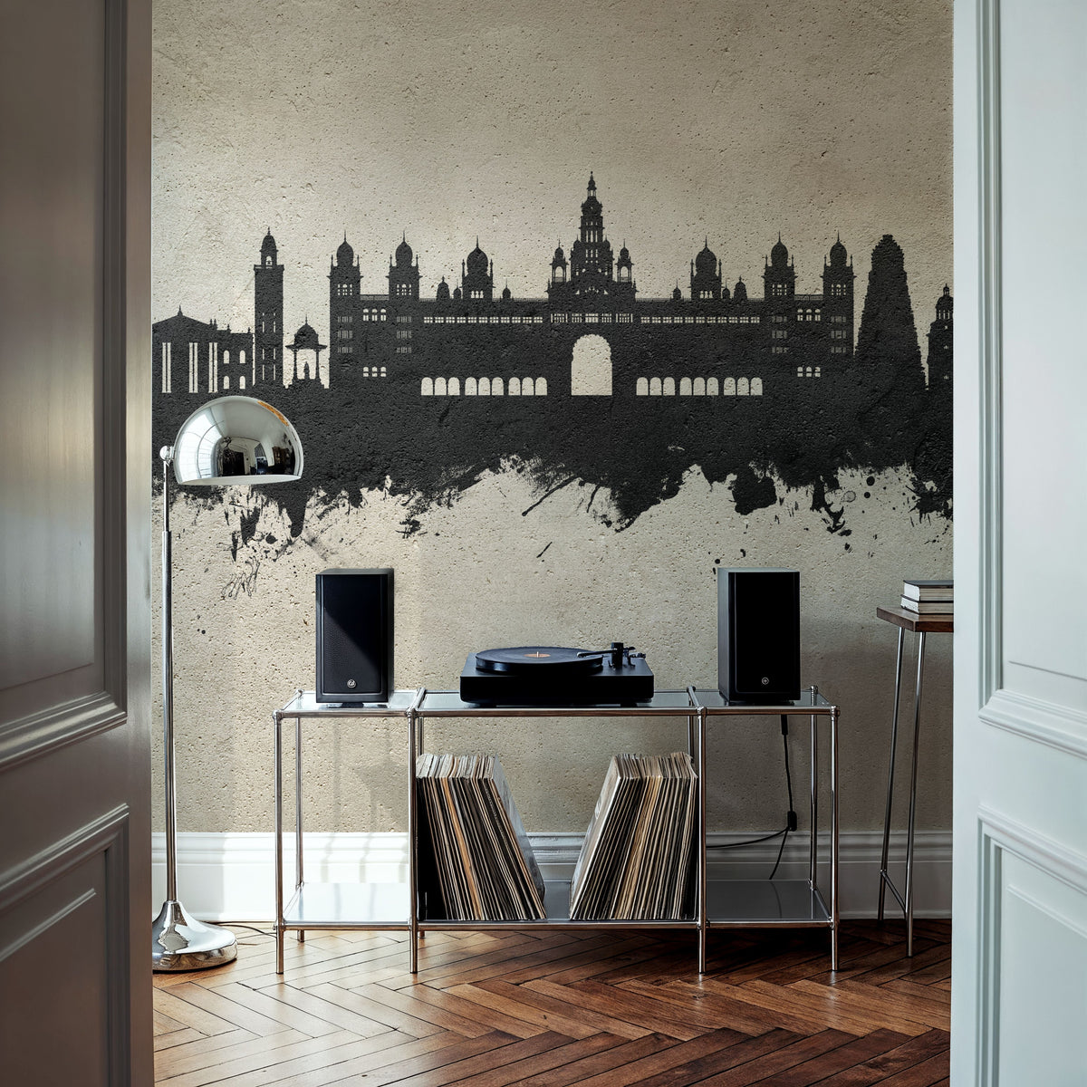 Mysuru Skyline India Mural Wallpaper - room preview 06