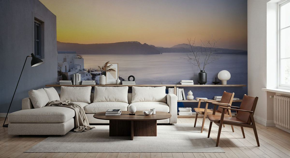 Santorini Sunrise Mural Wallpaper - room preview 06