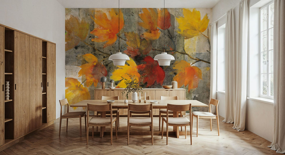 Autumn Rain Mural Wallpaper - room preview 06