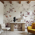 My Floral Abode, Warm Mural Wallpaper - room preview 06