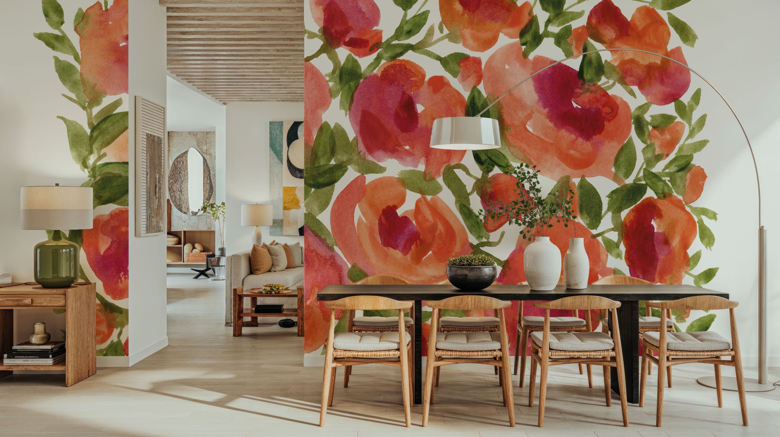 Coral Blooms Mural Wallpaper