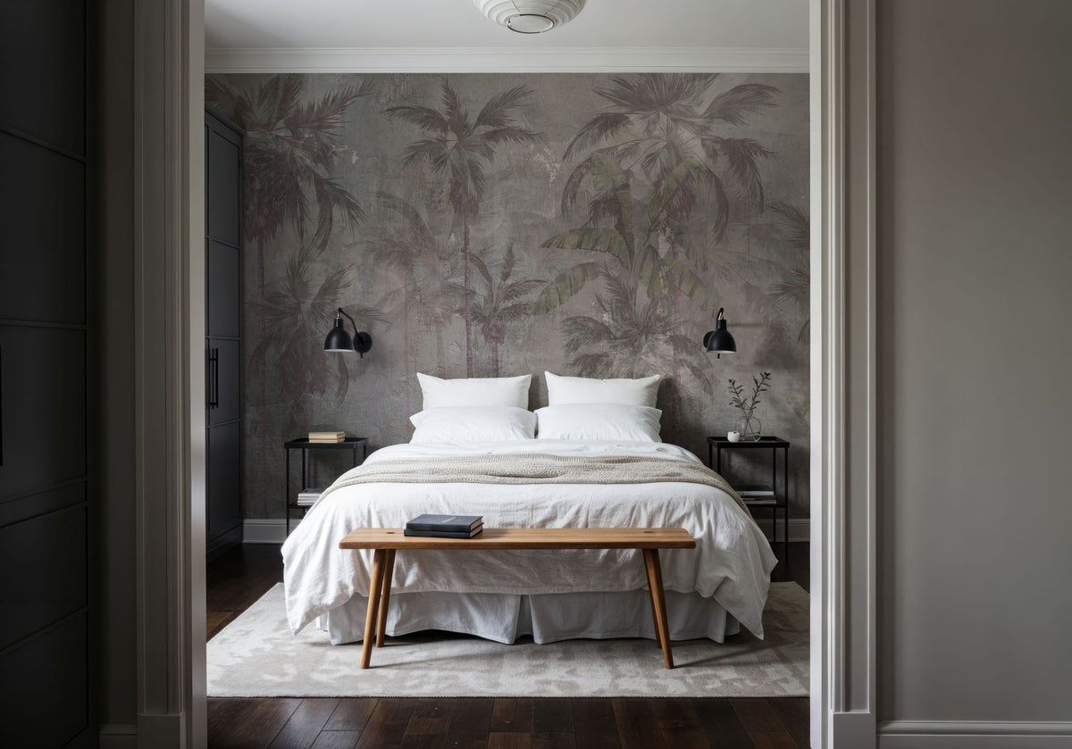 Vintage Palms Mural Wallpaper - room preview 06