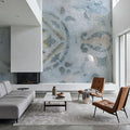 Grey Tapestry Mural Wallpaper - room preview 06