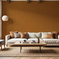 Mottled Linen Effect, Orange Mural Wallpaper - room preview 06