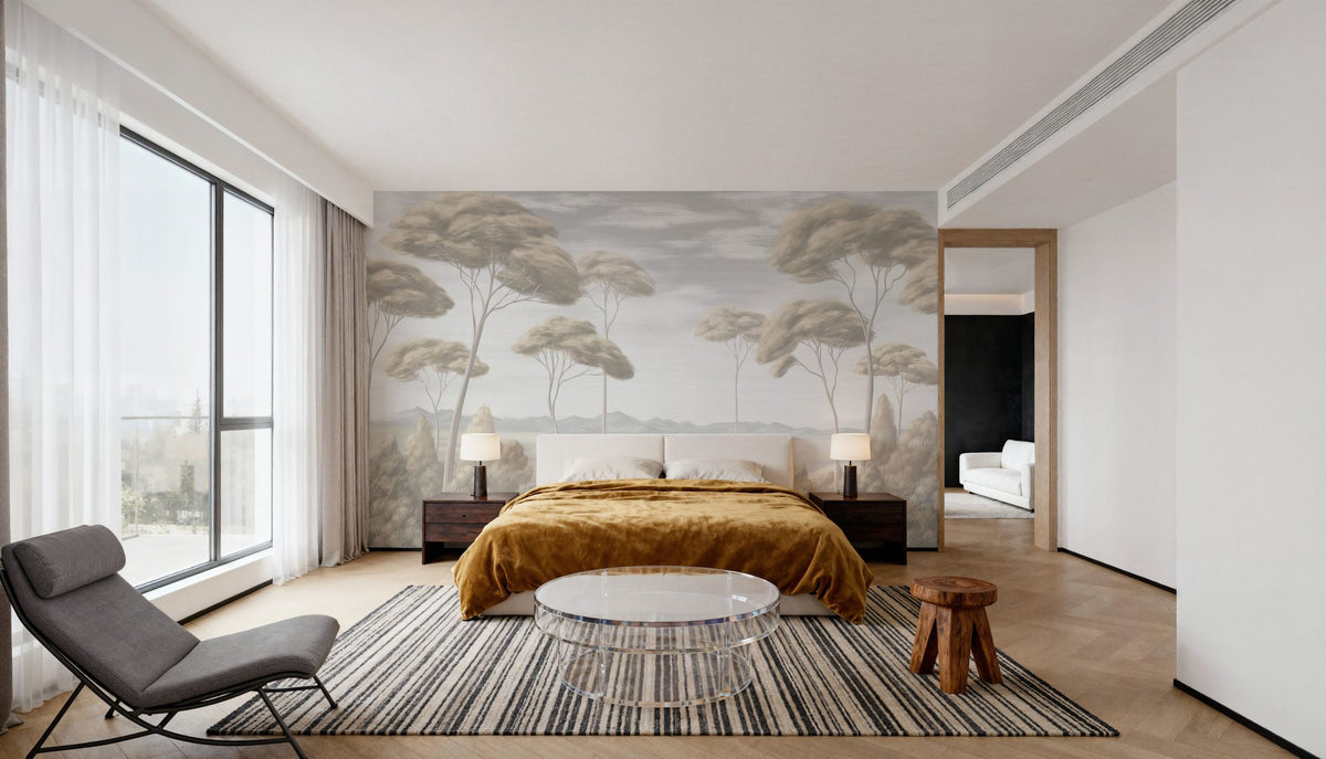 Verdant Horizon, Mist Mural Wallpaper - room preview 06