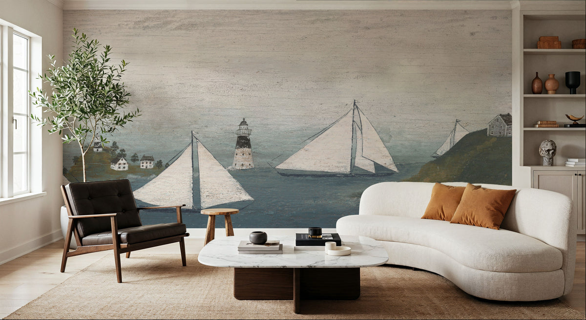 Sailing Ships II Mural Wallpaper - room preview 06