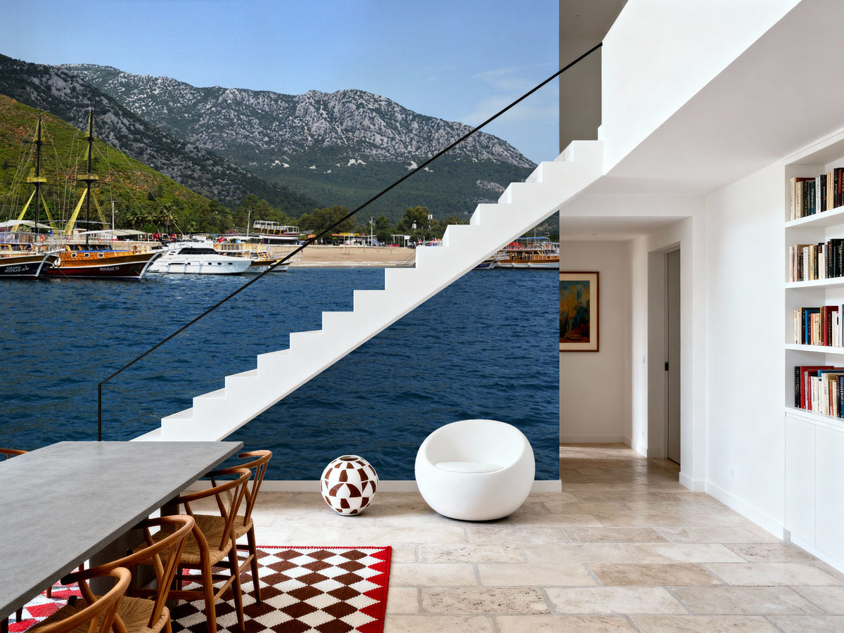 Harbor Serenity Mural Wallpaper - room preview 06