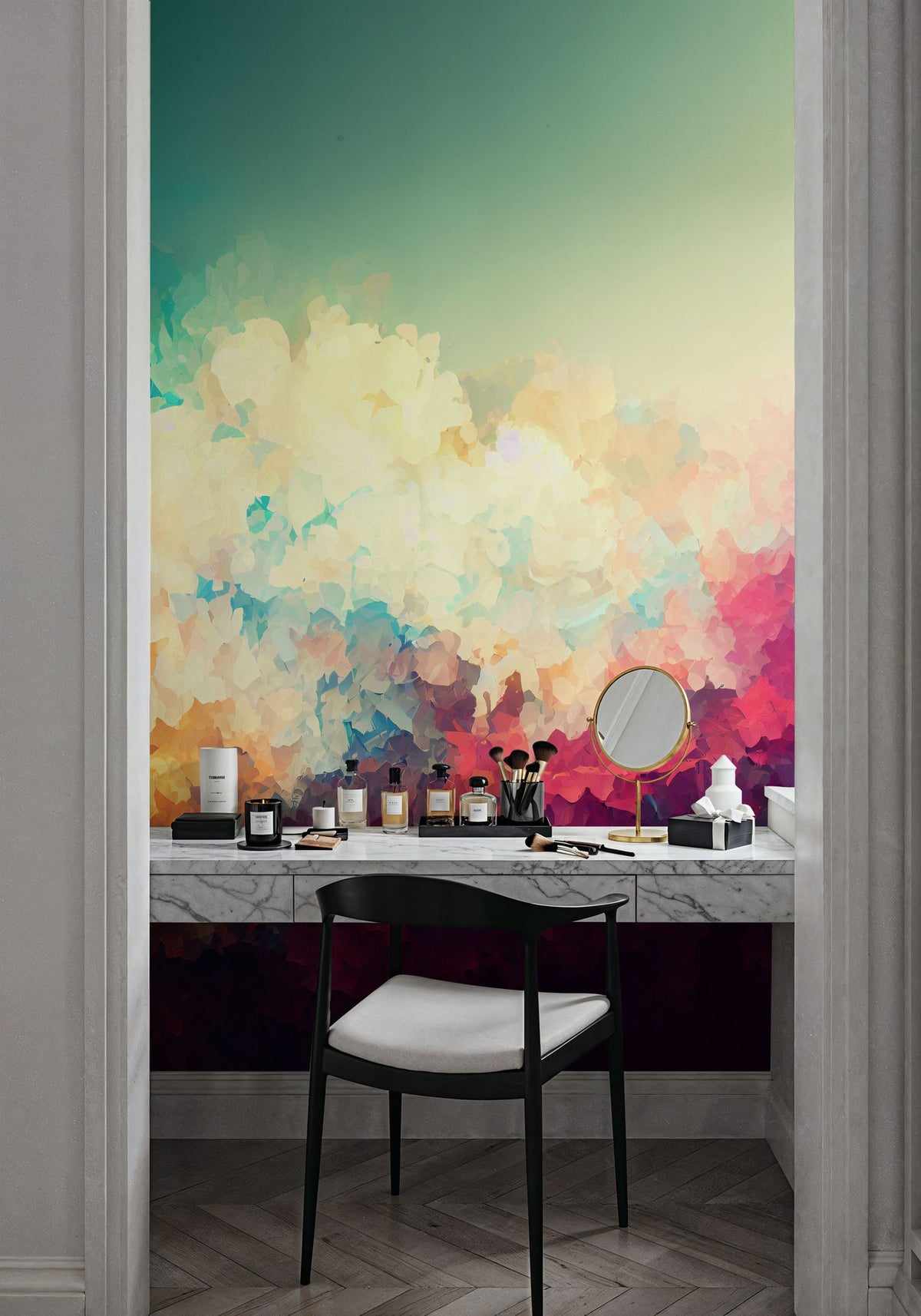 Rainbow Clouds Mural Wallpaper - room preview 06