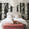 Birch Forest Mural Wallpaper - Neutral Tone - room preview 06