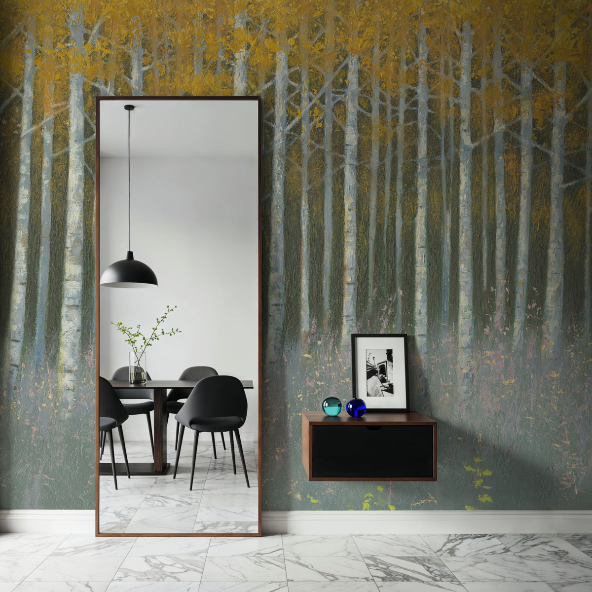 Birch Dusk Mural Wallpaper - room preview 06