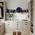 Monterosso Al Mare Italy Skyline Blue & Bronze Mural Wallpaper - room preview 06