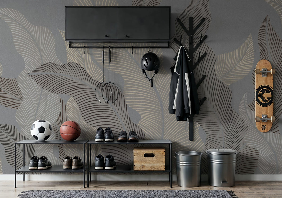 Foliage Flow, Mink Mural Wallpaper - room preview 06