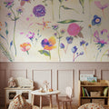Floral Gaze, Cream Mural Wallpaper - room preview 06