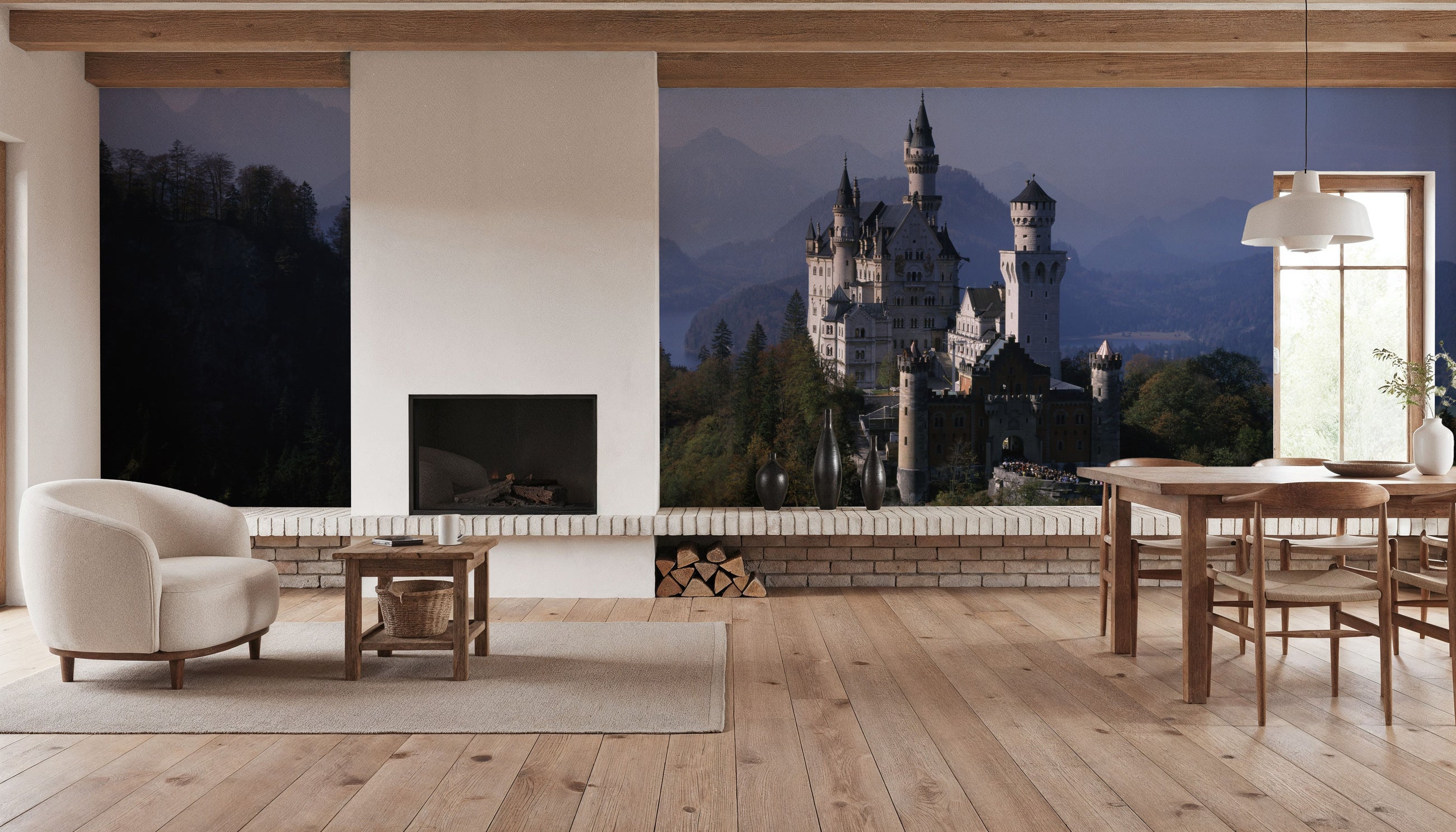 Enchanted Castle Realm Mural Wallpaper