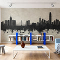 Hong Kong Skyline Concrete Mural Wallpaper - room preview 06