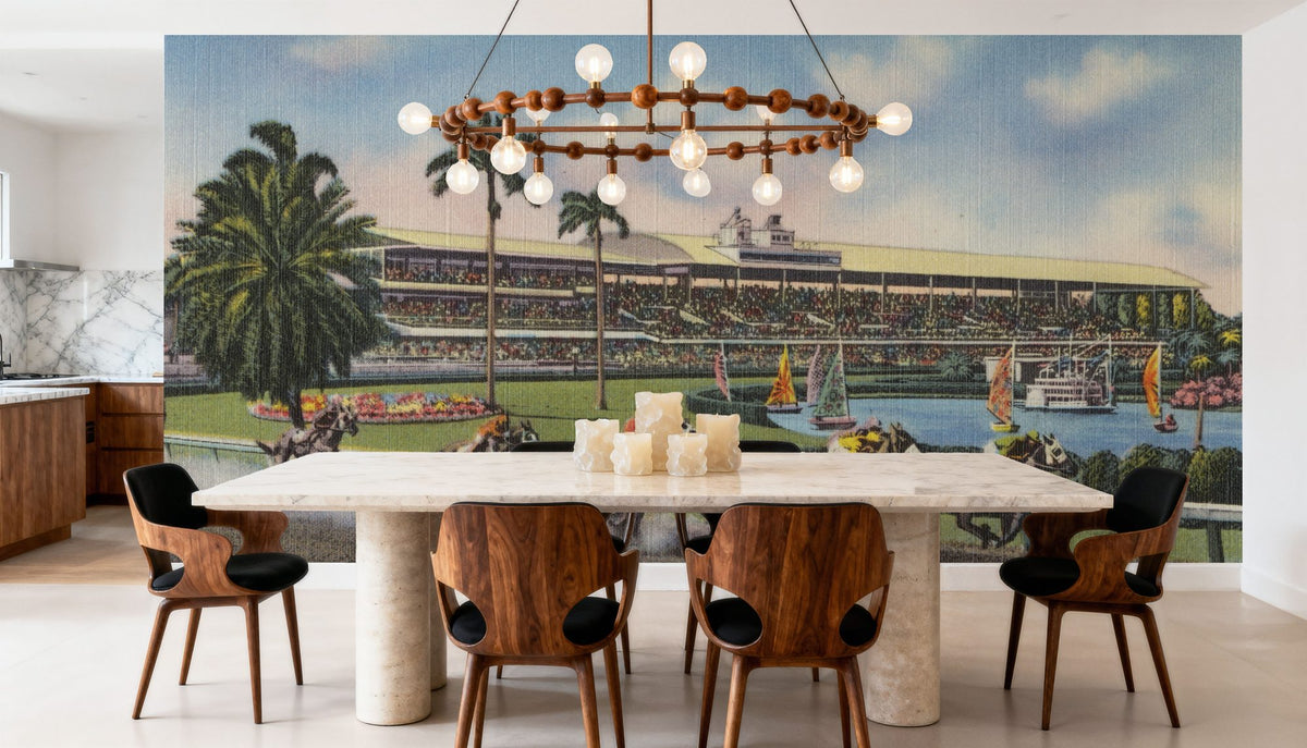Greetings From Gulfstream Park Mural Wallpaper - room preview 06