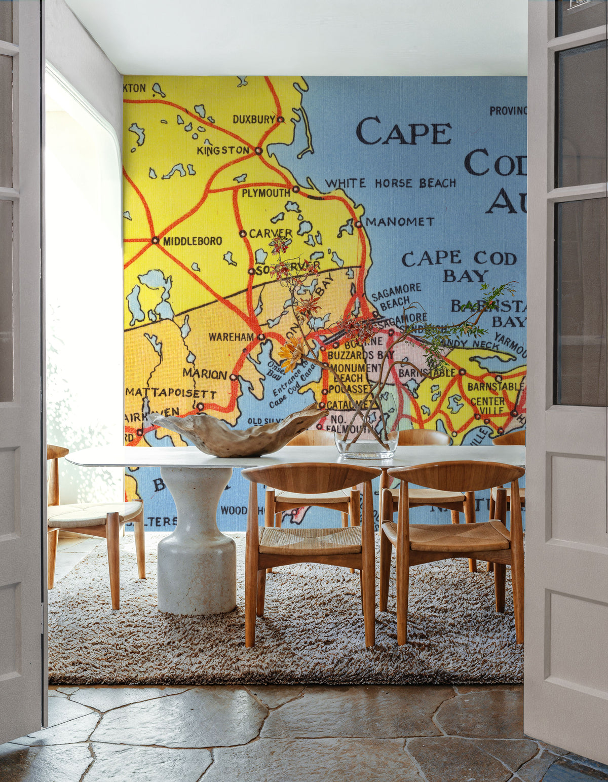 Greetings From Cape Cod Map Mural Wallpaper - room preview 06
