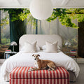 Mystical Forest Sunrays Mural Wallpaper - room preview 06