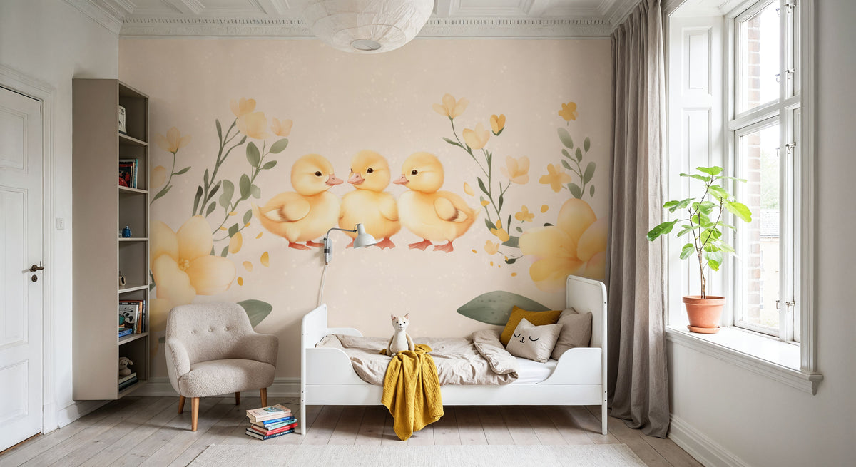 Charming Ducklings Mural Wallpaper - room preview 06