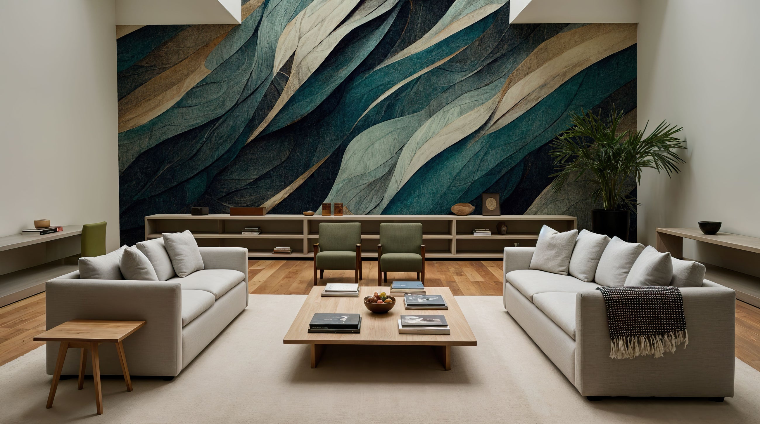 Aged Mountain Mural Wallpaper