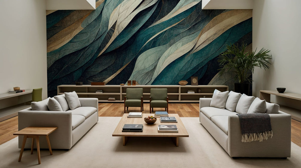 Aged Mountain Mural Wallpaper - room preview 06
