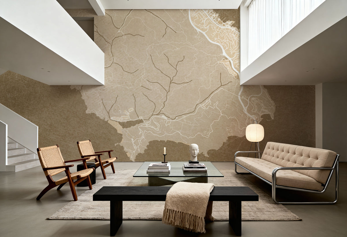 Golden Gate Recreation Area Ochre Mural Wallpaper - room preview 06
