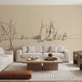 Sketch of the Harbor I Mural Wallpaper - room preview 06