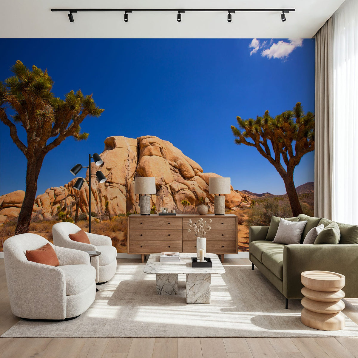 Joshua Tree Blue IX Mural Wallpaper - room preview 06