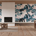 Pink Leaves Mural Wallpaper - room preview 06