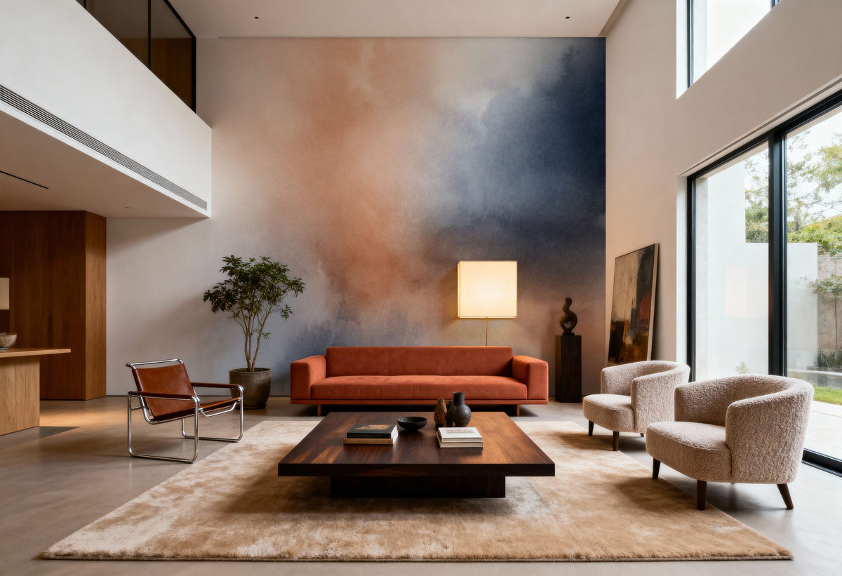 Smoke on River Mural Wallpaper - room preview 06