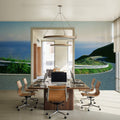 Coastal Highway Journey Blue Mural Wallpaper - room preview 06