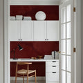 Painted Dreamy Clouds, Cherry Red Mural Wallpaper - room preview 06