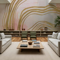 Pink and Bright Abstract I Mural Wallpaper - room preview 06