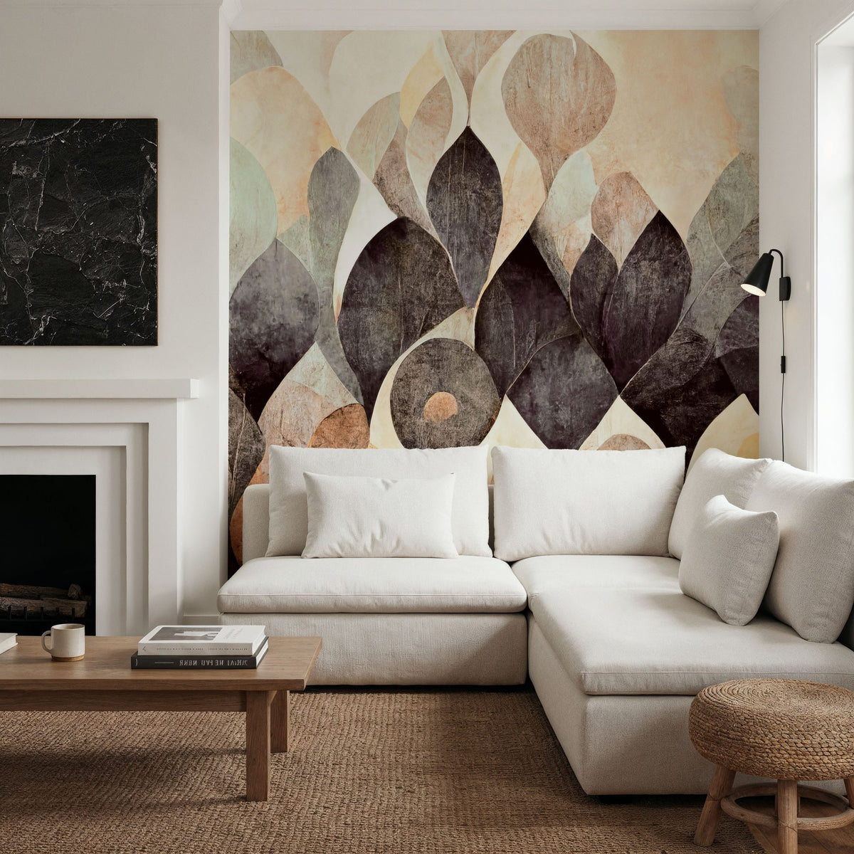 Dry Leaves, Earth Mural Wallpaper - room preview 06