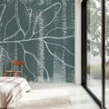 Simple Sprigs of Bay Leaf Mural Wallpaper - room preview 06