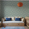 Harlequin Kittens, Sage Mural Wallpaper - room preview 06