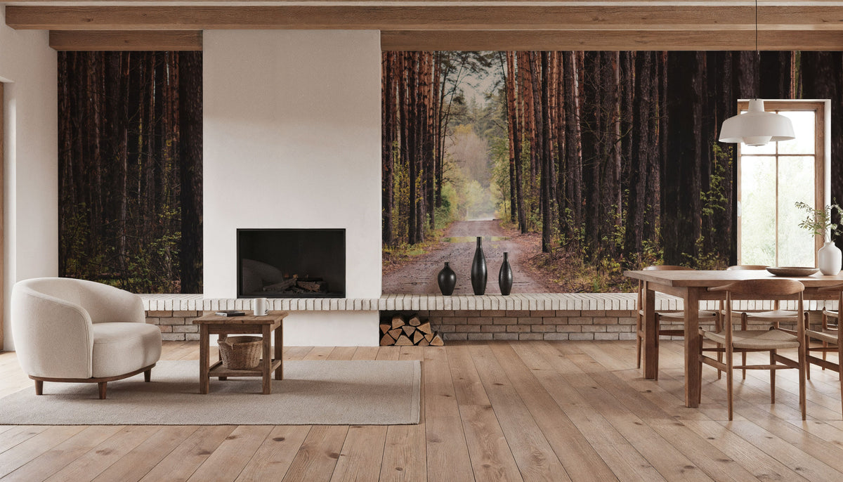 Dark Moody Trail Mural Wallpaper - room preview 06