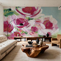 Peony Meadow Mural Wallpaper - room preview 06