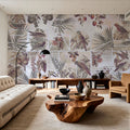 Parrots Study Mural Wallpaper - Neutral Tone - room preview 06