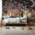 Pumpkins and Paws III Dark Mural Wallpaper - room preview 06