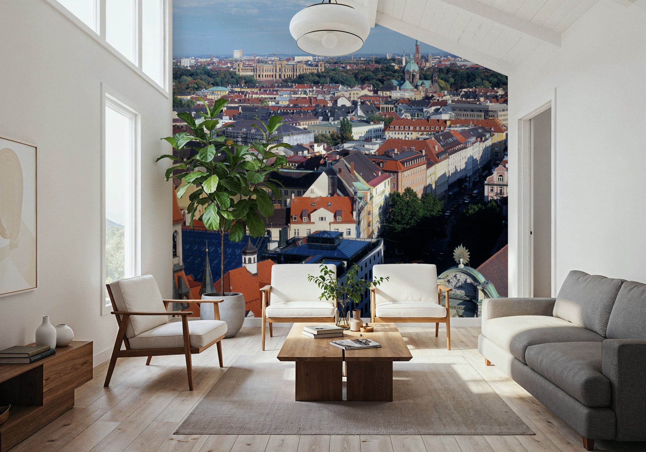Historic Terracotta Skyline Mural Wallpaper