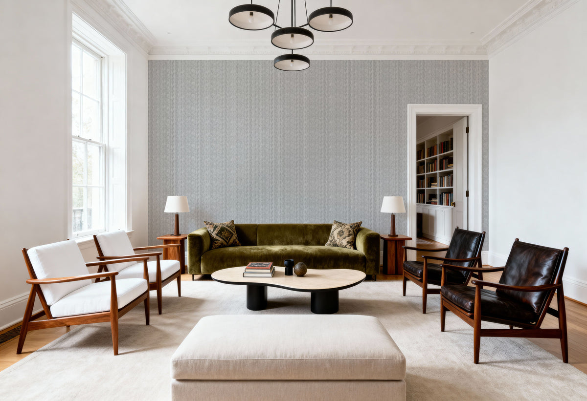 Faux Cloth Texture, Stone Mural Wallpaper - room preview 06