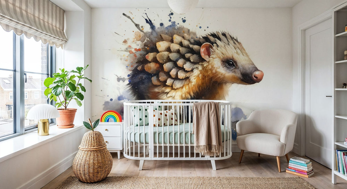 Whispers of the Forest a Pangolin's Path Mural Wallpaper - room preview 06