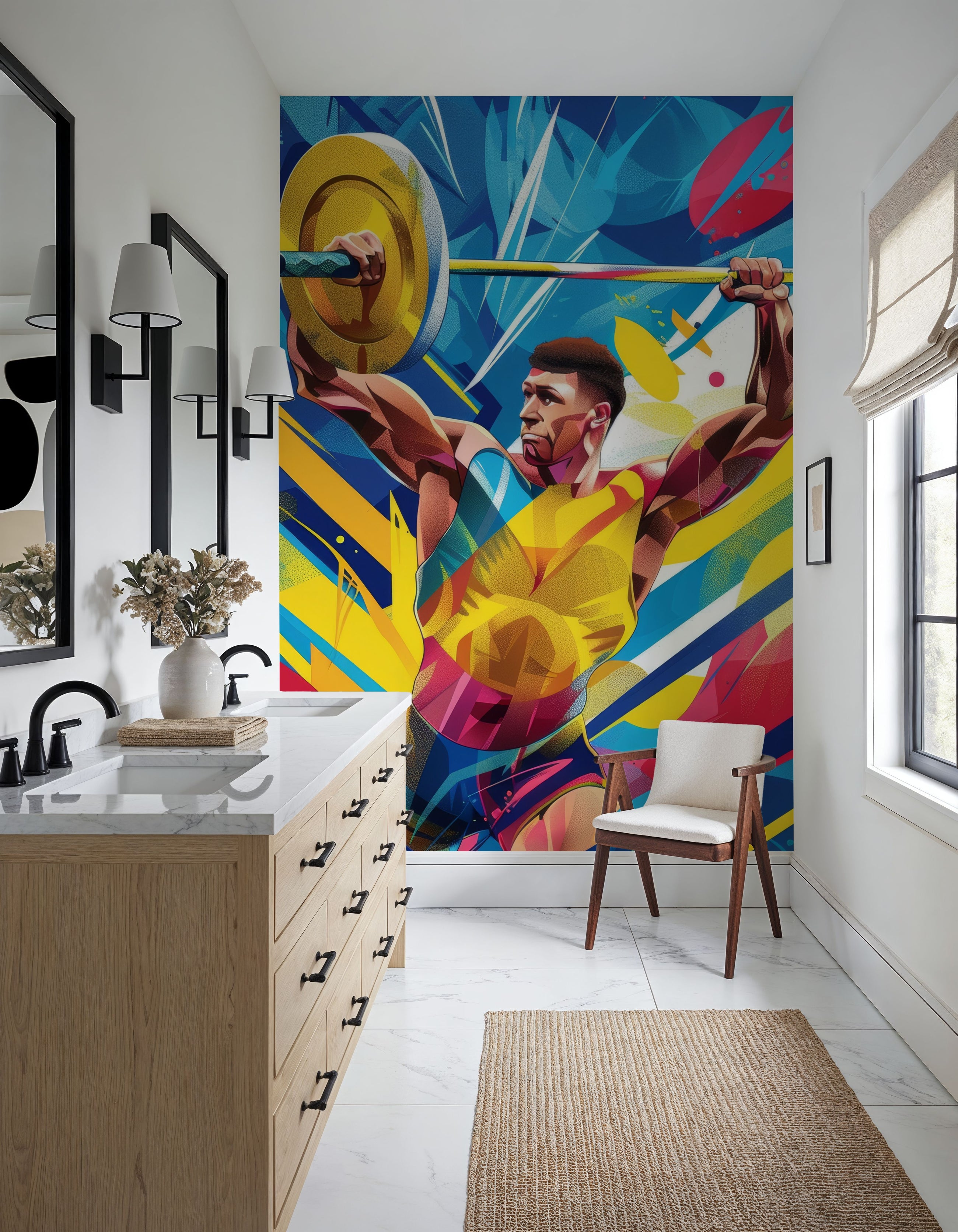 Athletic Aesthetics Mural Wallpaper