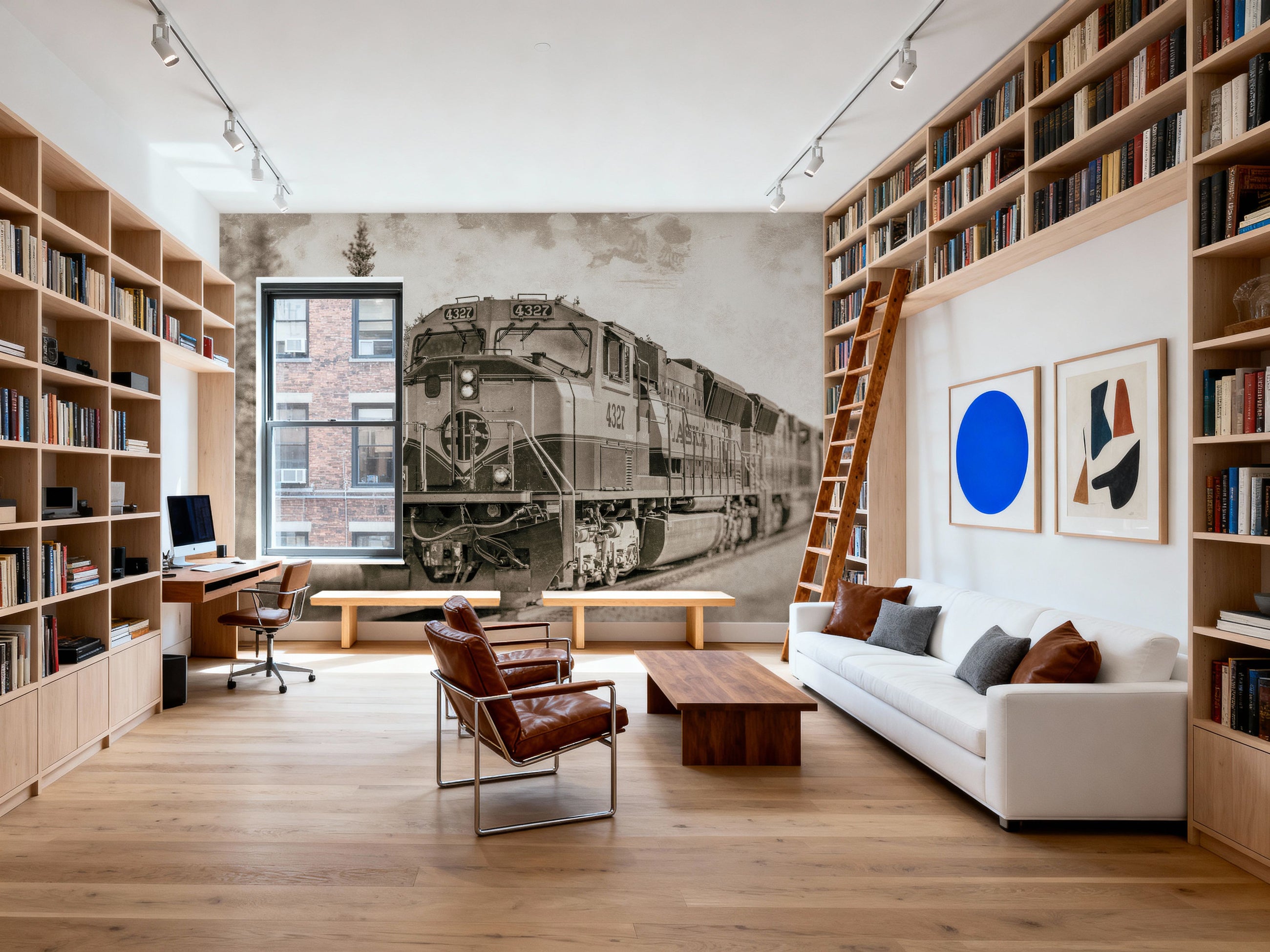Alaskan Railroad Mural Wallpaper